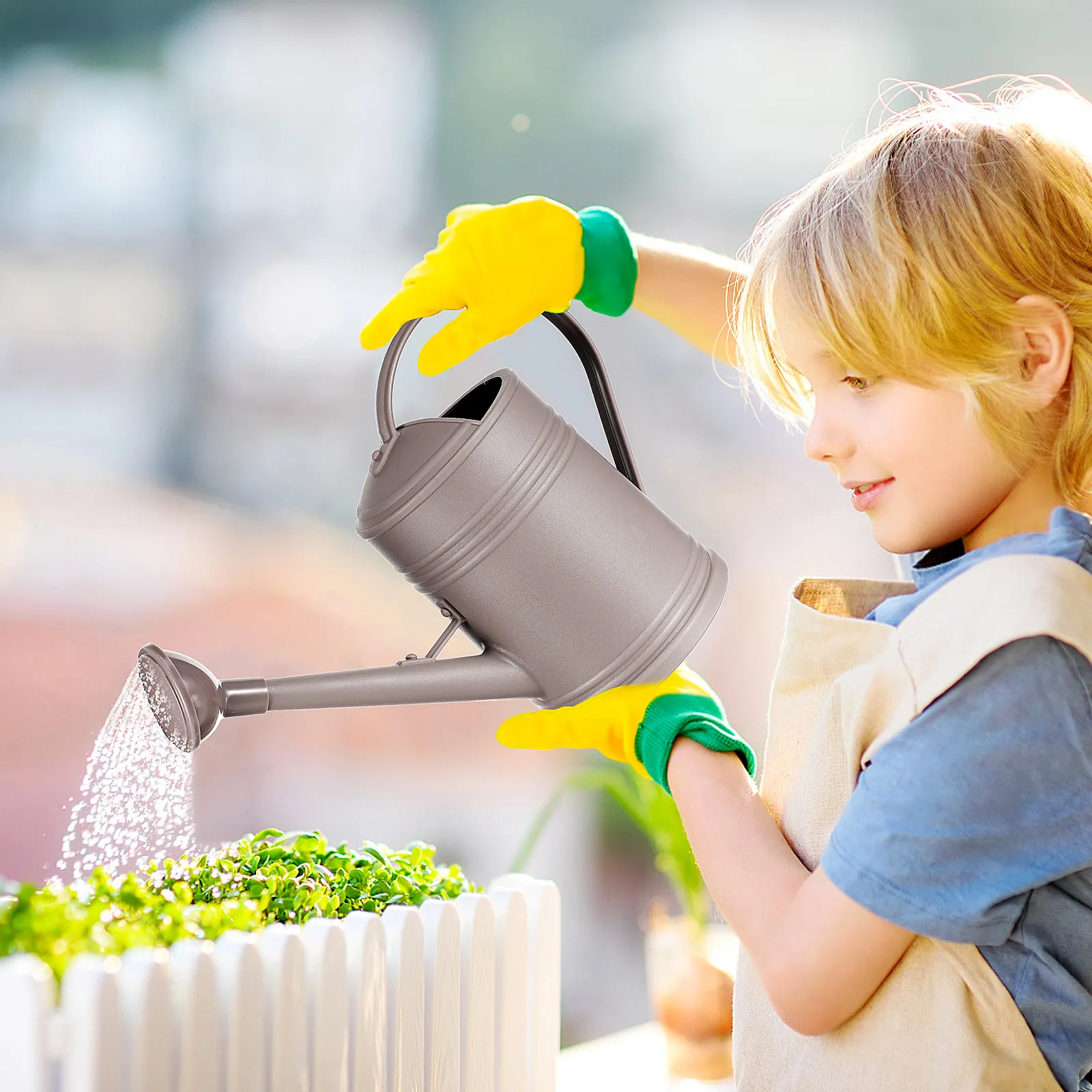 

Лейка с длинным носиком из высококачественного пластика, сверхпрочная, для сада, эргономичный дизайн, для точного полива