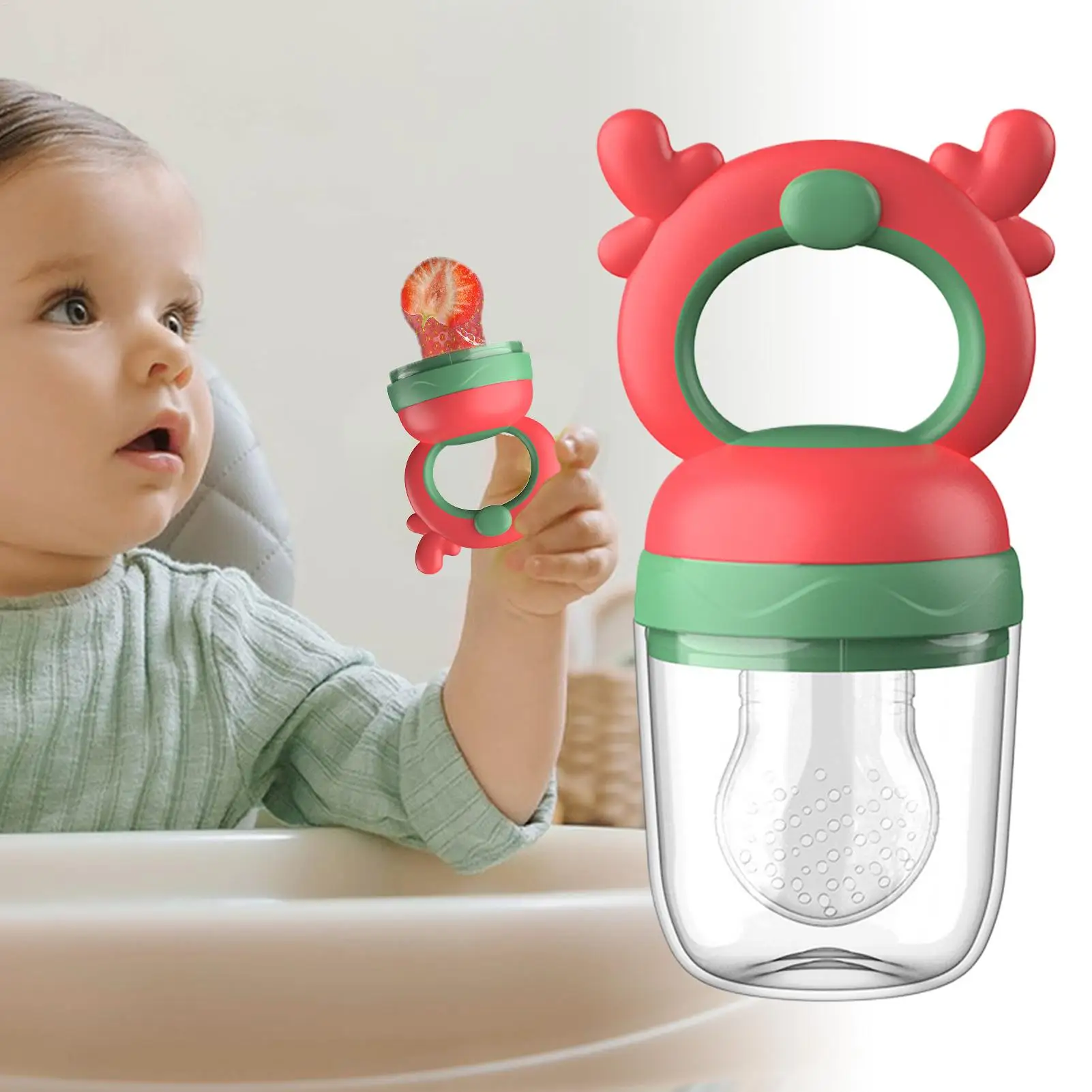 Baby Food Feeder Silicone Nursing Toddler Teething Toy Soothing Chew Toy Infant Baby Food Vegetable Feeder Baby Fruit Feeder