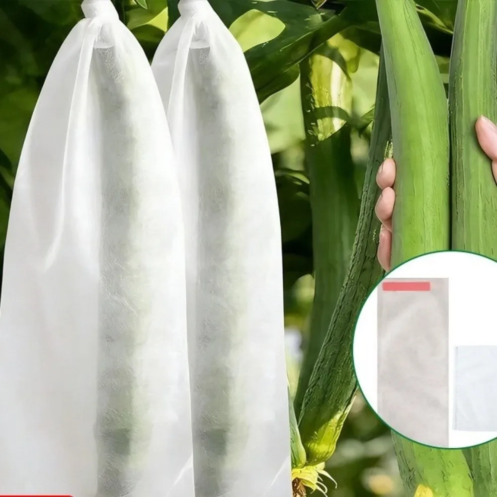 

100Pcs Non-woven Fruit Protection Bags Breathable Mesh Nursery Bags Anti-bird Corrosion-resistant Planting Pocket Fruit Trees
