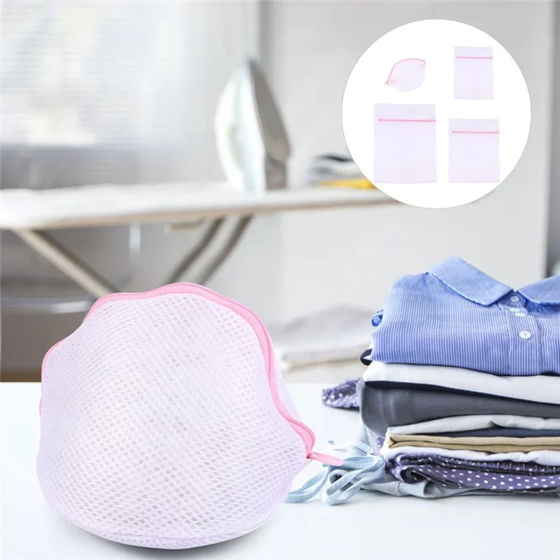 ABJN-4Pcs Wäscherei-Waschbeutel, Netzschutztaschen für Reisen, Wohnheim-Design für empfindliche Kleidung