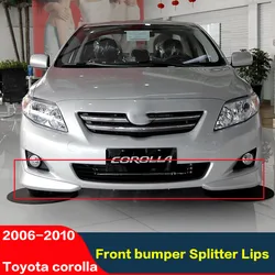 For Toyota Corolla Car Front Bumper Splitter Lips A Pair Front Bumper Diffuser Protector 2006 2008 09 10 Body Kit Front Spoiler