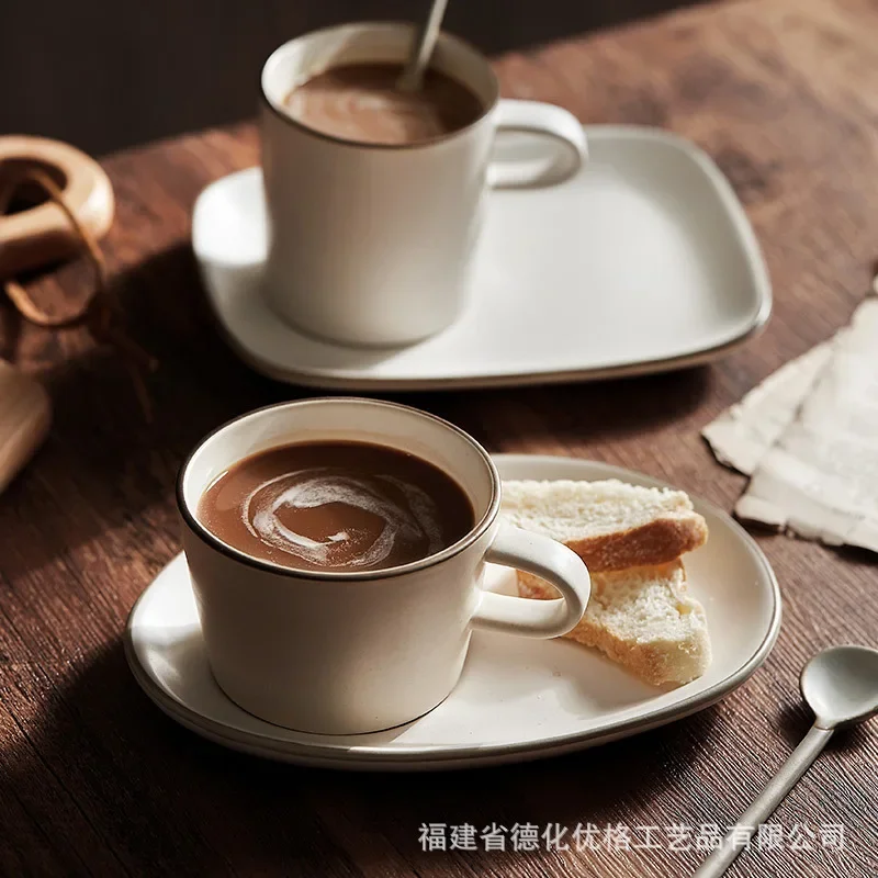 

Japanese-Style Ceramic Coffee Cup Breakfast Milk Cup Creative Coffee Set