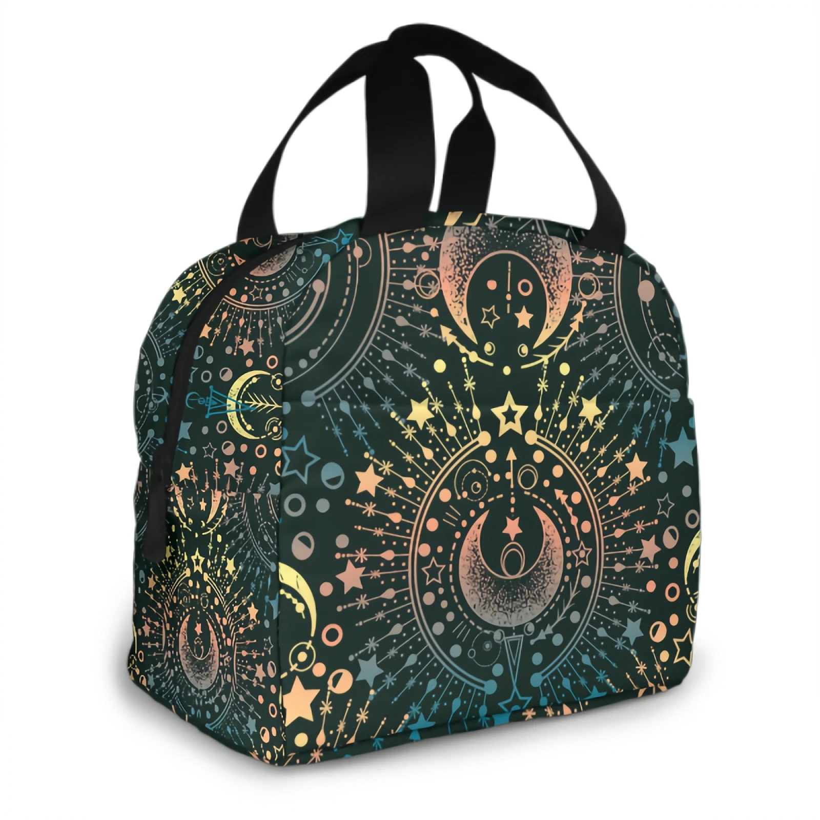 Bolsa de almuerzo mágica Moon & Star Alchemy, bolsa de mano para adultos, caja de almuerzo reutilizable, contenedor para mujeres, hombres, escuela, trabajo de oficina