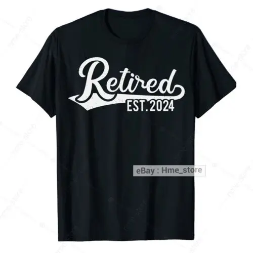 Retired Est 2024 T-Shirt Funny Retirement Party Announcement Gifts for Retirees