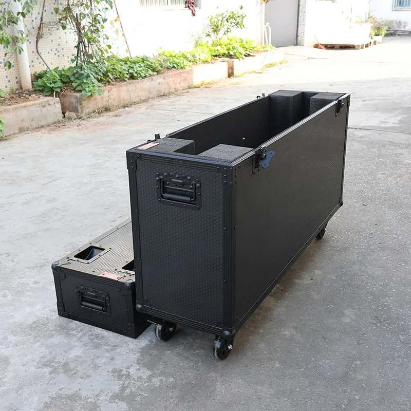 All in Black 55inch Universal Single LCD LED TV ATA Flight Case W/4X4