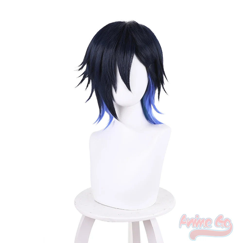 

NIJISANJI VTuber Yugo Asuma Halloween Cosplay Wig Navy Blue Wigs C01119