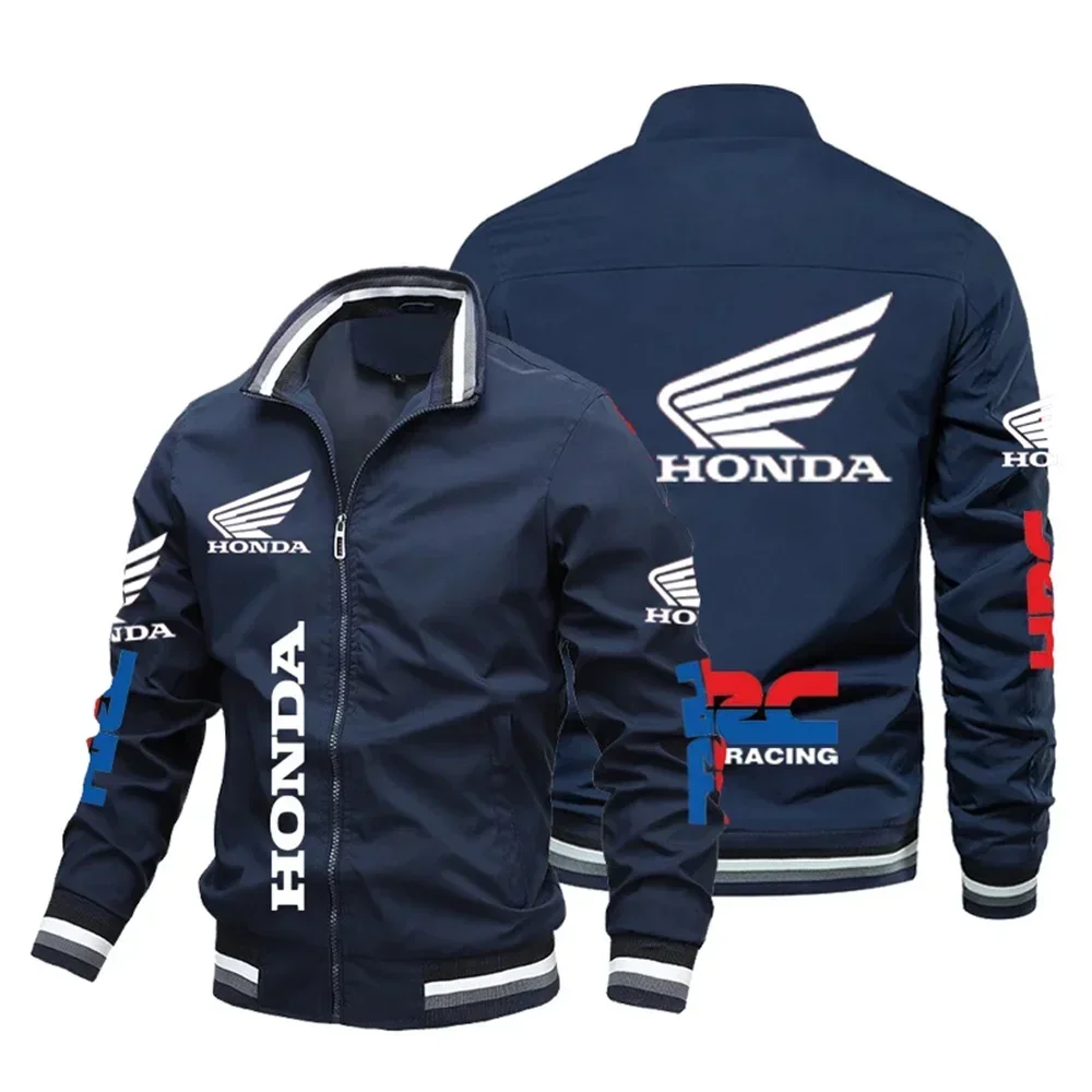 Honda Motorcycle 2025 New Motorcycle Jacket Pattern Flight Jacket Baseball Motorcycle Outerwear Men's