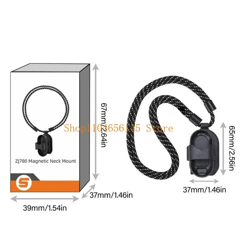 حامل رقبة مغناطيسي قابل للتعديل 5asd لحامل كاميرا GO 3، مرونة في التصوير، حزام رقبة قابل للتعديل وبدون ضغط