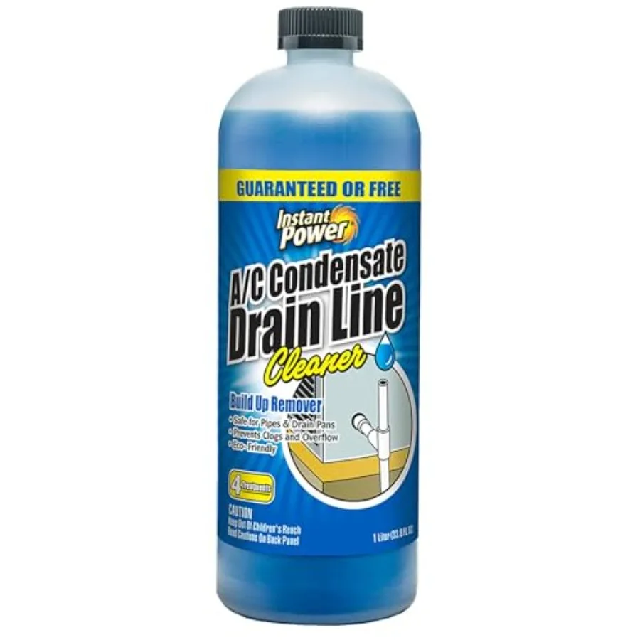 

A/C Condensate Drain Line Cleaner - AC and HVAC Unclogger for Air Conditioner Drain Lines Prevents Odors and Water Damage Safe