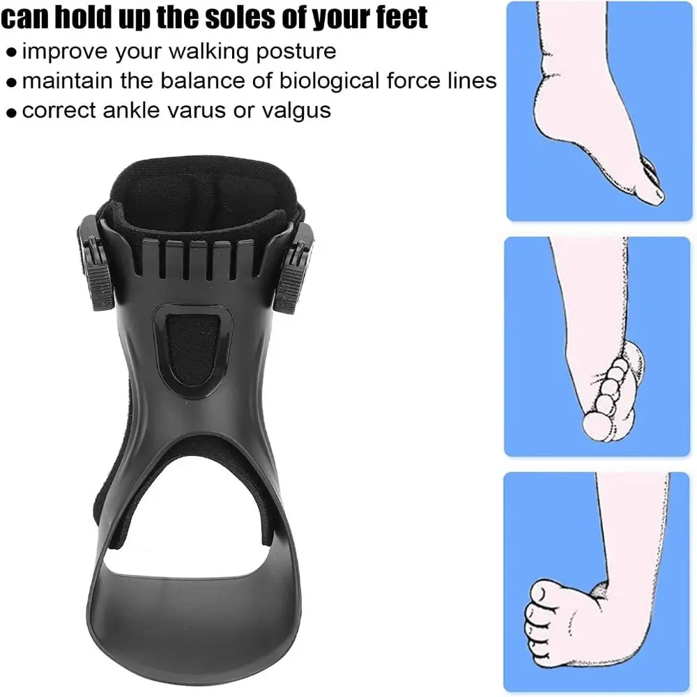 Attelle de pied AFO légère et invisible pour correction du pied tombant et du pied varus, support de cheville confortable pour améliorer la marche