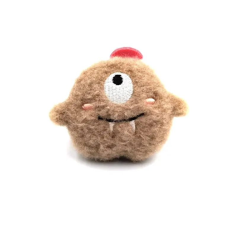 Brooch Pin Japanese Style Cute Plush Monster Charm Accessory for Students Girls Bags Hats Clothing Lightweight Multicolor Soft
