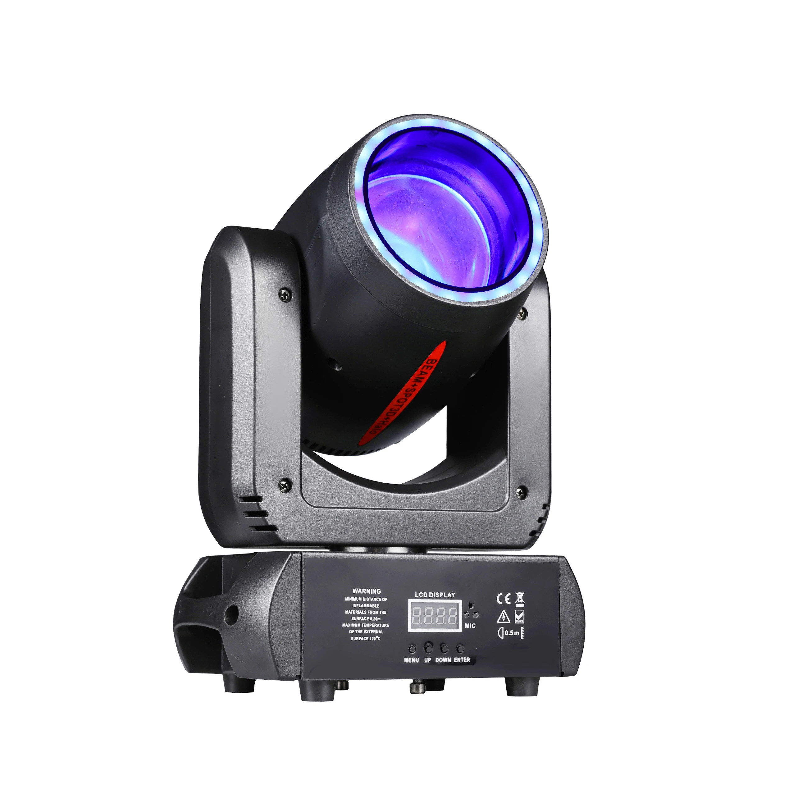 Mini luz de cabeça móvel led 180w feixe 3d + ponto + efeito de faixa de luz 18 prismas rotativos dj dmx512 luzes de palco de lavagem