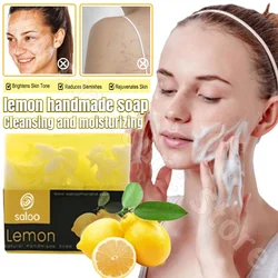 Sapone fatto a mano al limone100g Detergente Rimozione del trucco Idratante Cura del corpo Riparazione del problema del viso Pelle Nutriente Cura della pelle