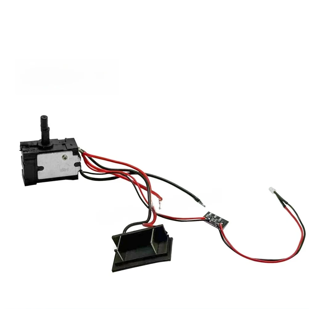 Electric Ratchet Wrench Switch 21V with Light Board for Dayi Compatible Ratchet Tools 16A-5E4 Black 3.9 x 1.6 x 2.8 cm