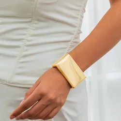 KMVEXO Exaggerated Letter D Gold Color Bangle Vintage Punk Irregular Geometric Bangles For Women Bracelets Men Accessory Jewelry