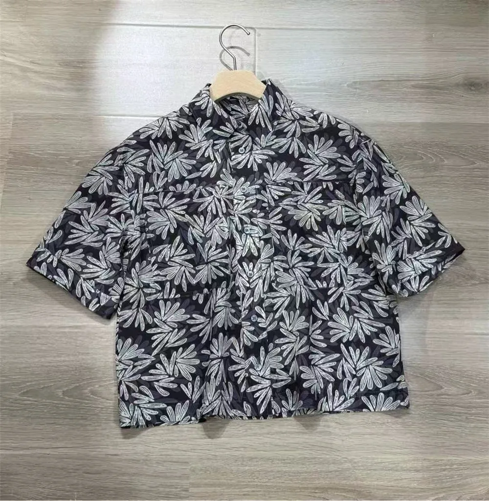 

Summer Women's Silk Print Loose Casual Versatile Short Sleeved Shirt