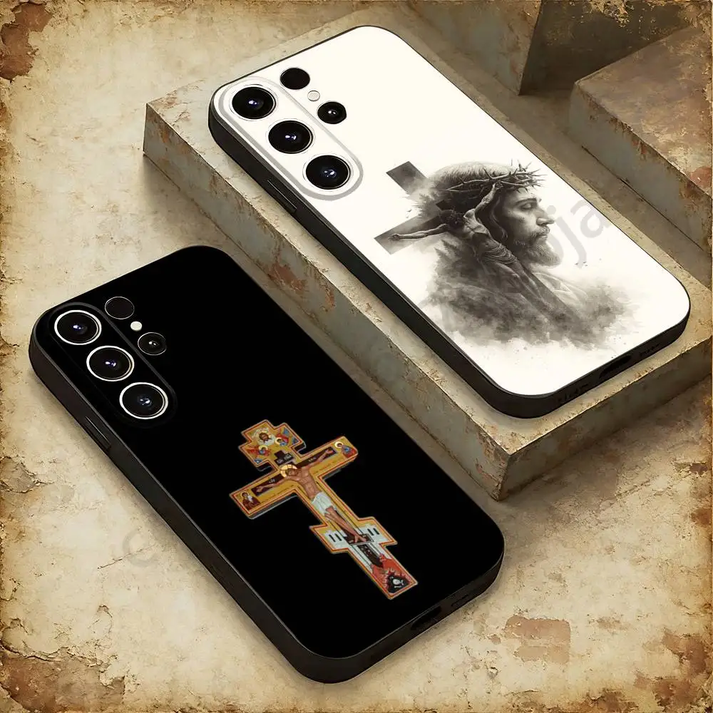 

Orthodox Cross Icon Phone Case For Samsung GalaxyA53,51,72,73,31,30,42 Soft Silicone Phone Protective Case