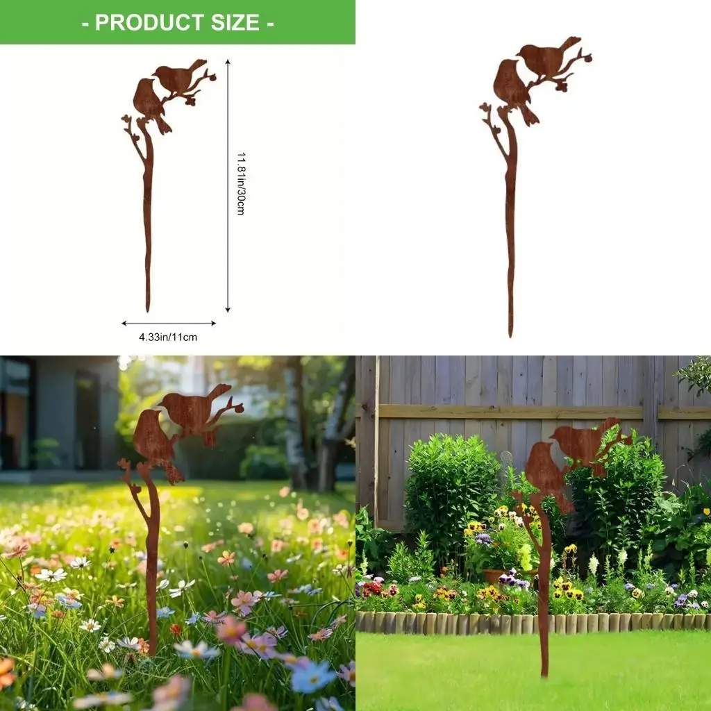 L43A Traditional Rural Garden Bird Sculpture For Grass Garden Otherwise Porch Decoration Permanent Metal Plan
