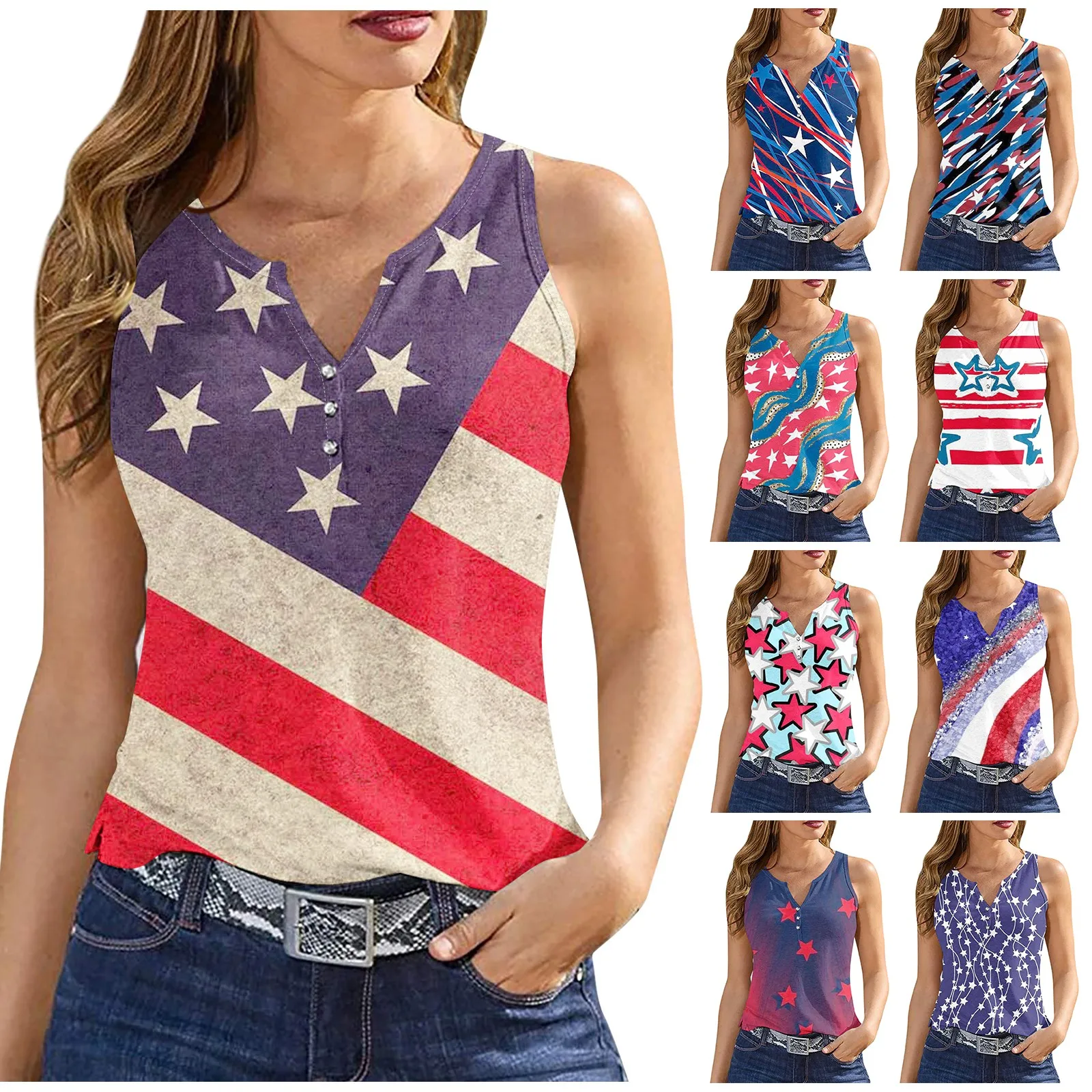 ملابس علوية نسائية أساسية برقبة على شكل V ، ملابس علوية مطبوعة للنساء ، رقبة حرف V يومية كاجوال ، موضة العطلات