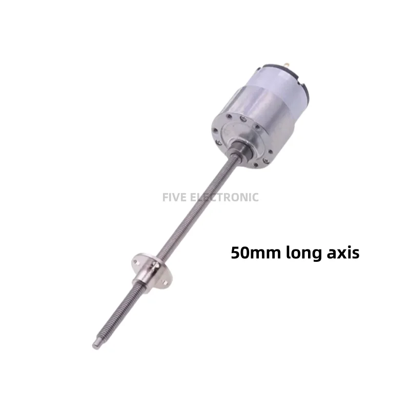 12V JGB37-520 Micro DC Speed Motor 50mm Screw Shaft Flange Eccentric Shaft Motor