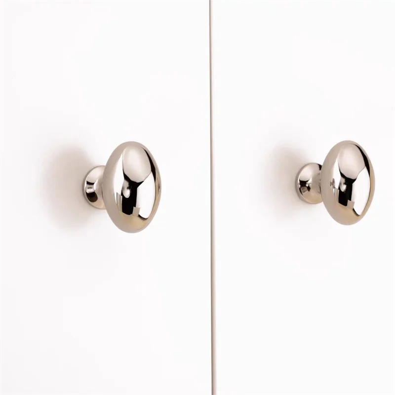 Nordic Bright Chorme Cabinet Pulls Wardrobe Drawer Door Handles T Bar Smile Shaped Cupboard Knobs Kitchen Shoe Closet Pull Diy