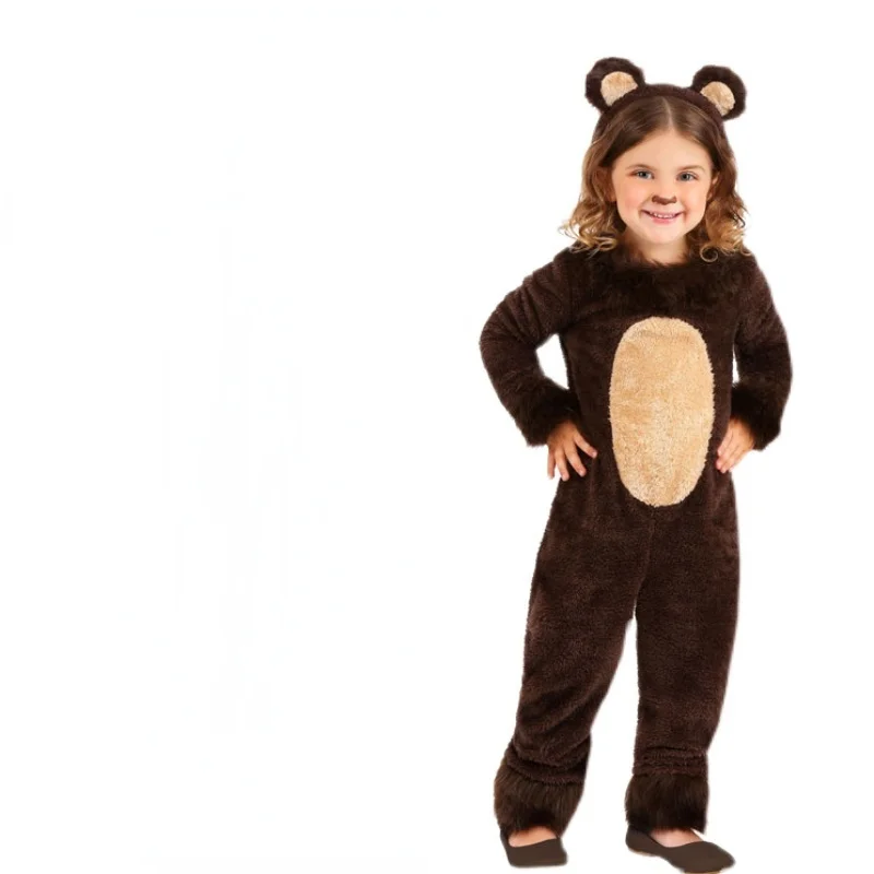 Costume da orso per bambini, animali, ragazzi e ragazze, Cosplay, festa, Costume da spettacolo