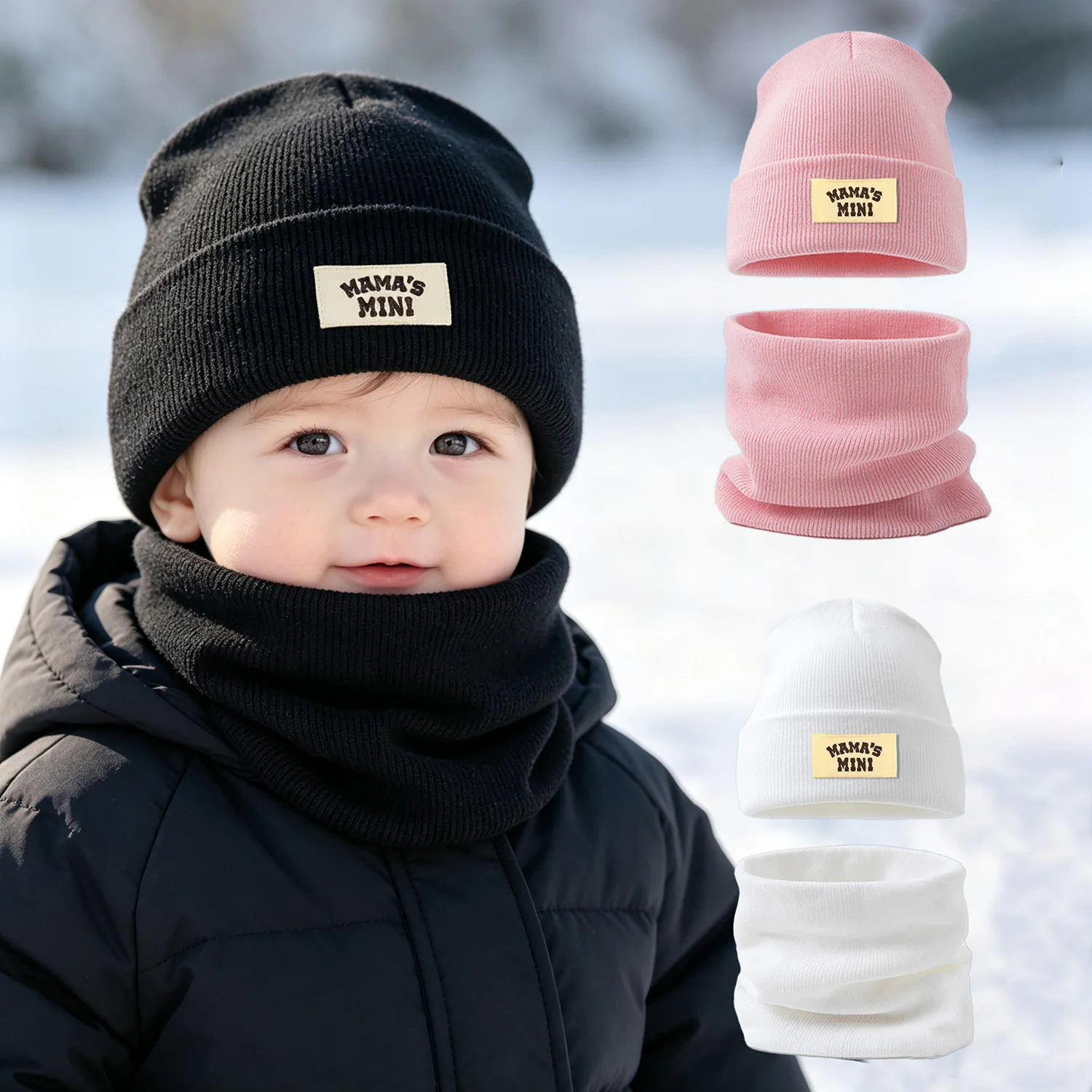 Tiger Embroidered Tag Ribbed Knit Beanie for Men Women, Elastic Fold Cuff Casual Skull Hat, Multi Solid Color Daily Knit Cap