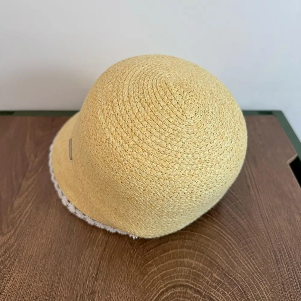 

Fashion UV Protection Lace Straw Hat Daisy Weave Sunscreen Hat Flower Beach Sun Hat Outdoor Visor Cap Woman/Female