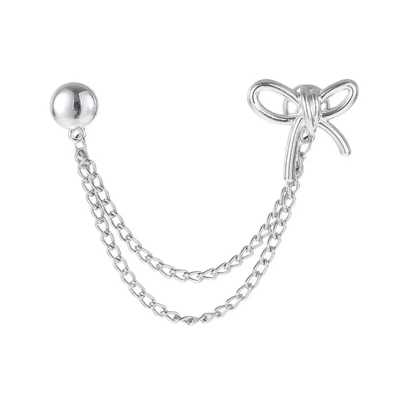 Multi-Function Magnetic Clothing Buckle With Chain Metal Button Clip Clothes Scarf Trouser Legs Cuff Fixing Magnet Pin view 6