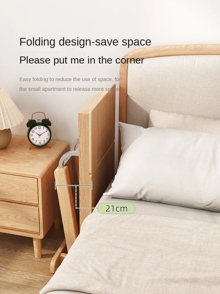 

Bedside table, bed computer table can be lifted and moved, side table, solid wood bedroom, lazy folding small desk