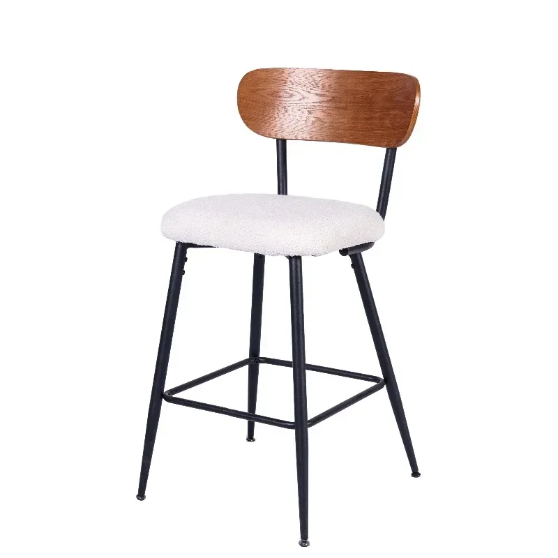 Stainless steel metal high backrest dining table and chairs modern luxury durable, environmentally friendly, lightweight