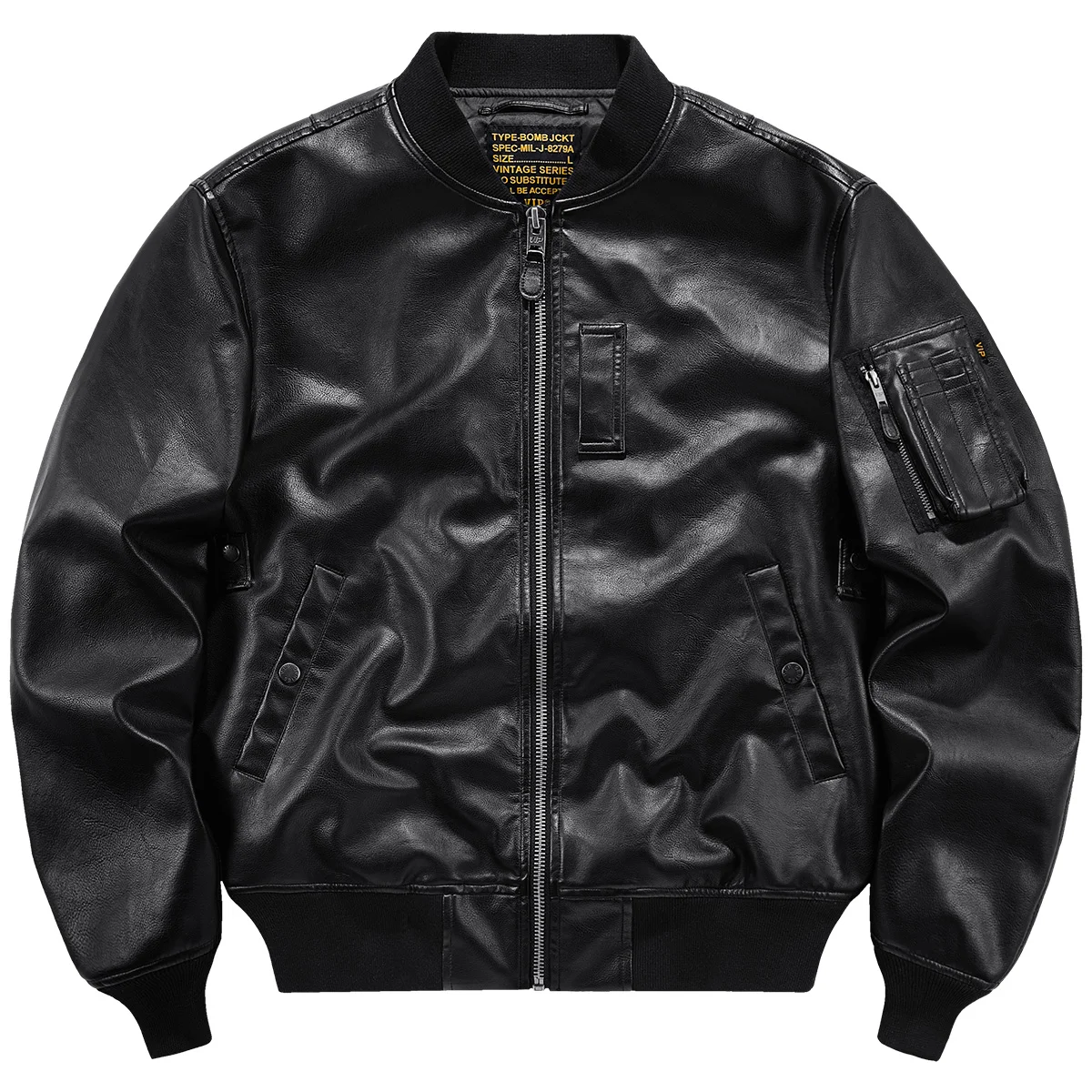 

Мужская куртка-пилот VIP Retro MA: Свободный крой, американский рабочий стиль, модная бейсбольная куртка из искусственной кожи для молодежи