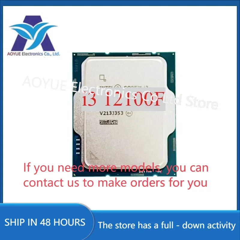 1pcs Perfect test Intel Core i3-12100F i3 12100F 3.3 GHz 4-core 8-thread CPU processor L3 = 12M 58W LGA 1700 No Fan