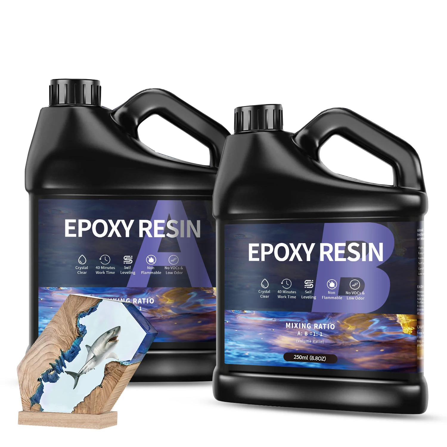 Resin Epoxy 500/1000ml 1:1 AB Resin Epoxy Glue High Adhesive Hardener Crystal Glue Jewelry Making Transparent Mixed Clear DIY