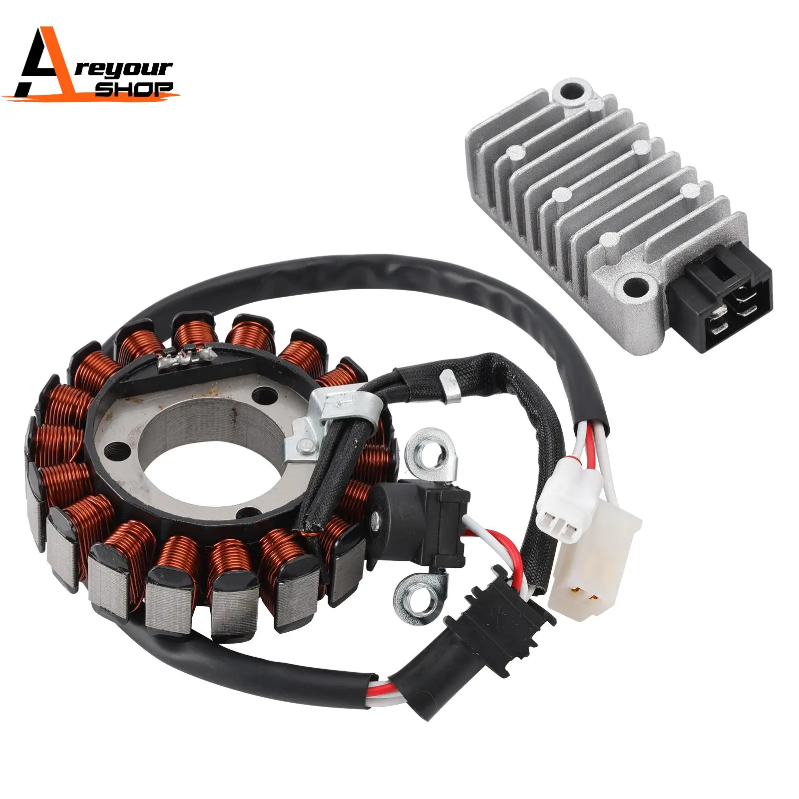 Areyourshop Magneto, Estator y Regulador Rectificador para Yamaha WR 125 R X MT 125 A YZF-R 125 A