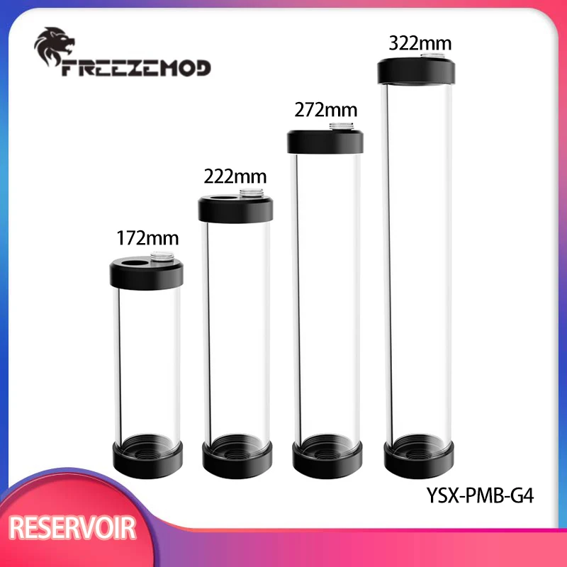 

FREEZEMOD 172/222/272/322mm Water Tank Cylindrical 4-point Thread Three-hole POM Cover G1/2 Diameter 50mm / YSX-PMB-G4