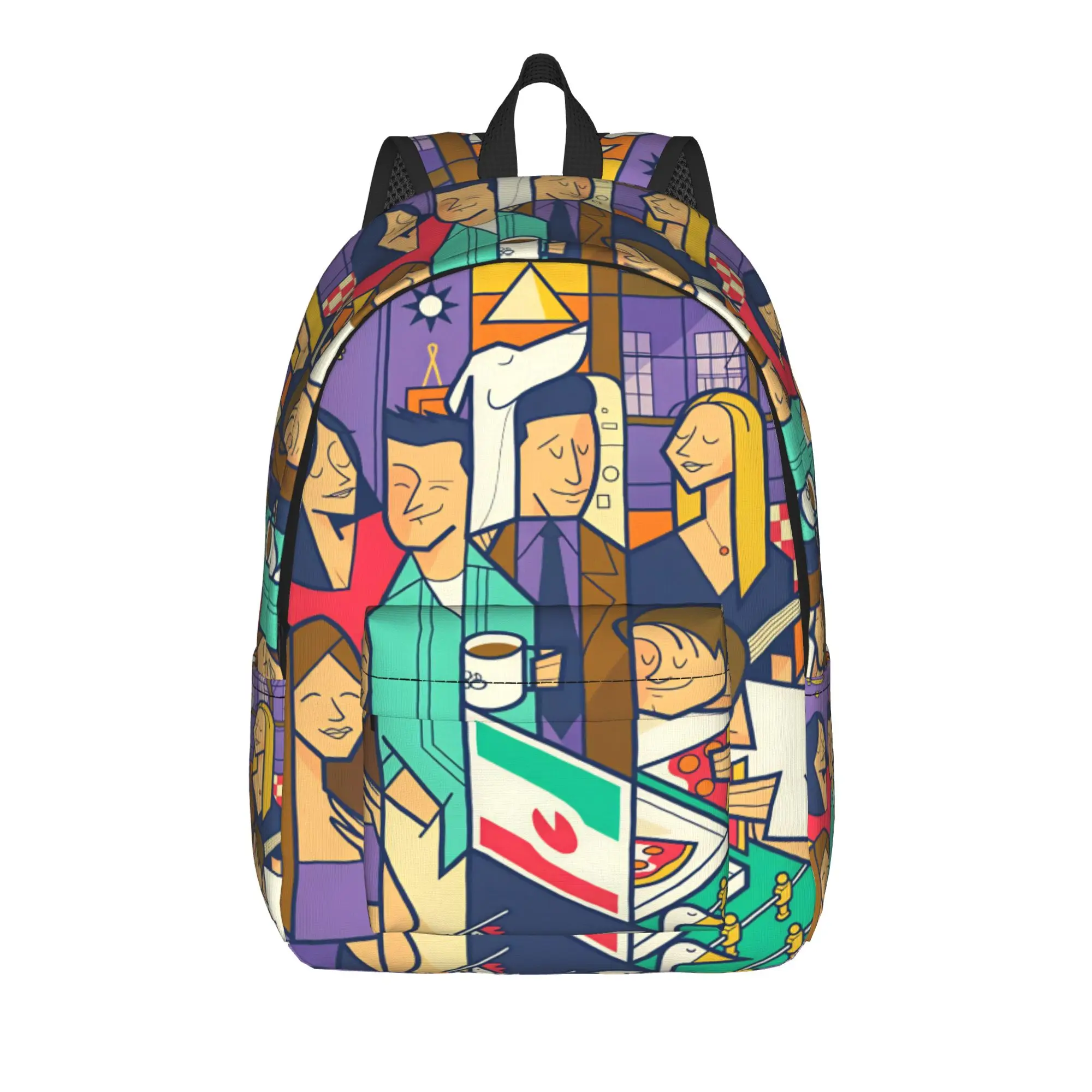 

Friends TV Show Backpack Women Breathable Backpacks Polyester Stylish High School Bags Daily Custom Rucksack