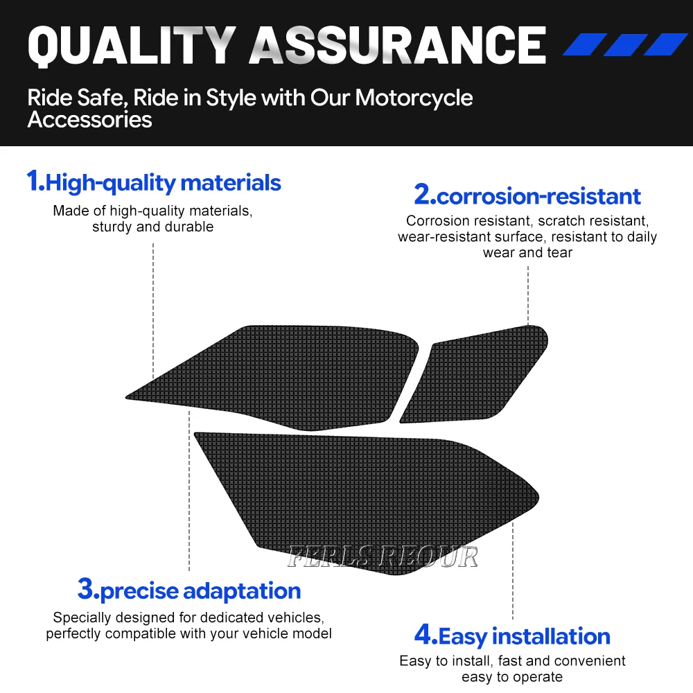 Motorcycle Sticker For  BMW R1300GS 3D Rubber Tank Pad Black Anti Slip Motorcycle Gas Fuel Tank Protector