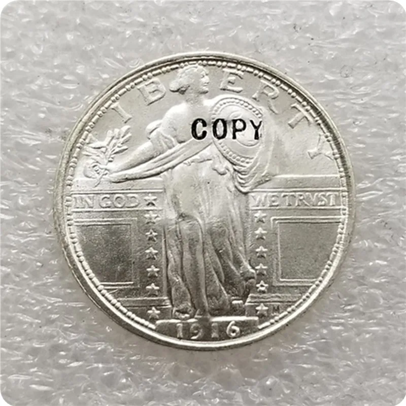 الولايات المتحدة الأمريكية 1916-P الدائمة الحرية الربع عملة نسخة عملات معدنية تذكارية لهواة التجميع-طبق الاصل عملات ميدالية العملات المعدنية المقتنيات