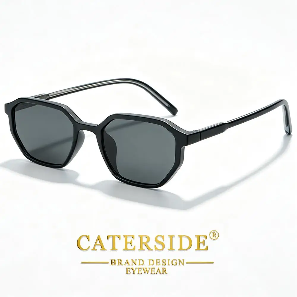 CATERSIDE Herren Punk-Sonnenbrille mit Cellulosepropionat-Bügelspitzen-Design, Sonnenbrille für Damen, Outdoor-Reise-Fahrbrille, UV400 – Detail 6