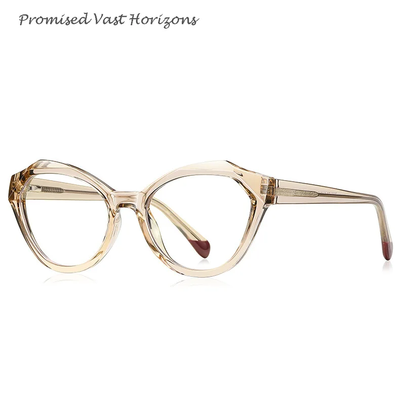New Polygonal Imitation Crystal Border Rim Blue Light Plano Lens Fashion Girls Glasses Without Magnification TR Eyeglass Frames