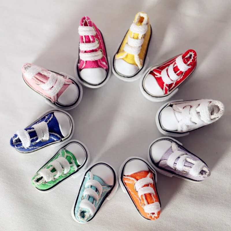 Focket 10 Paires De Mini Chaussures Pour Poupées BJD 60 Cm – 3 Pouces, Couleurs Assorties, Semelle Antidérapante