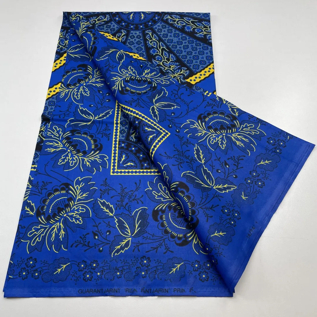 Group tissu batik hollandais africain pour robe, coton imprimé, haute qualité, prévient Ankara, F3C4, Hollande, 6 mètres, Y4, 2024