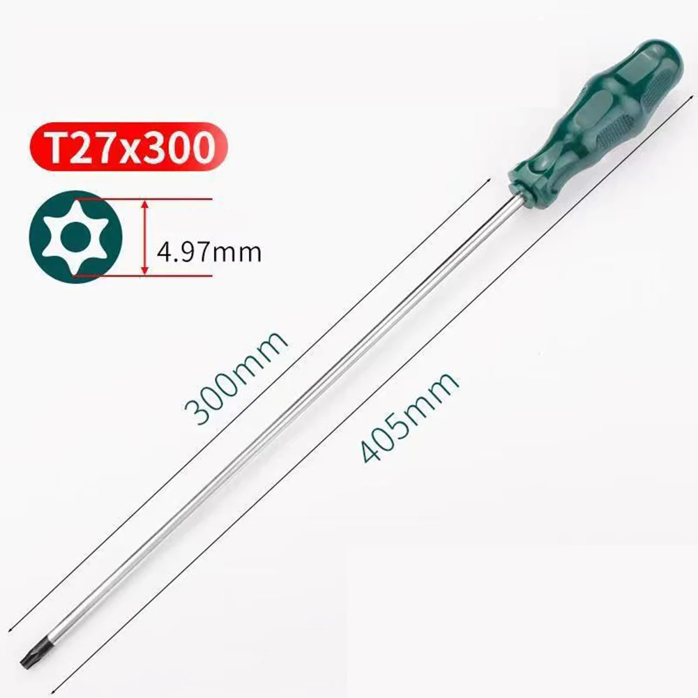 Espaços estreitos 400mm chave de fenda torx alongada 400mm comprimento alça ergonômica design material importado ponta magnética