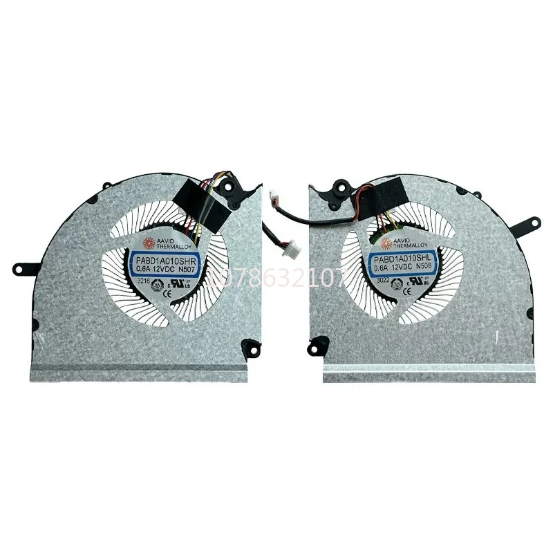

New Original Laptop Cooling CPU+GPU Fan for MSI GE78H GP78HX MS-17S1 MS-17S2 PABD1A010SHR N507 N508 fan DC12V