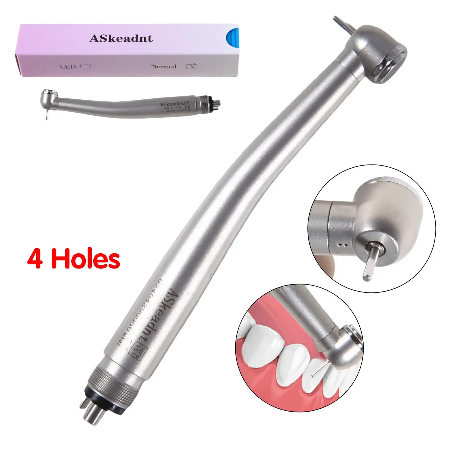 1-10 buah turbin kecepatan tinggi Dental Handpiece besar tombol tekan 4 lubang Fit NSK Pana Max