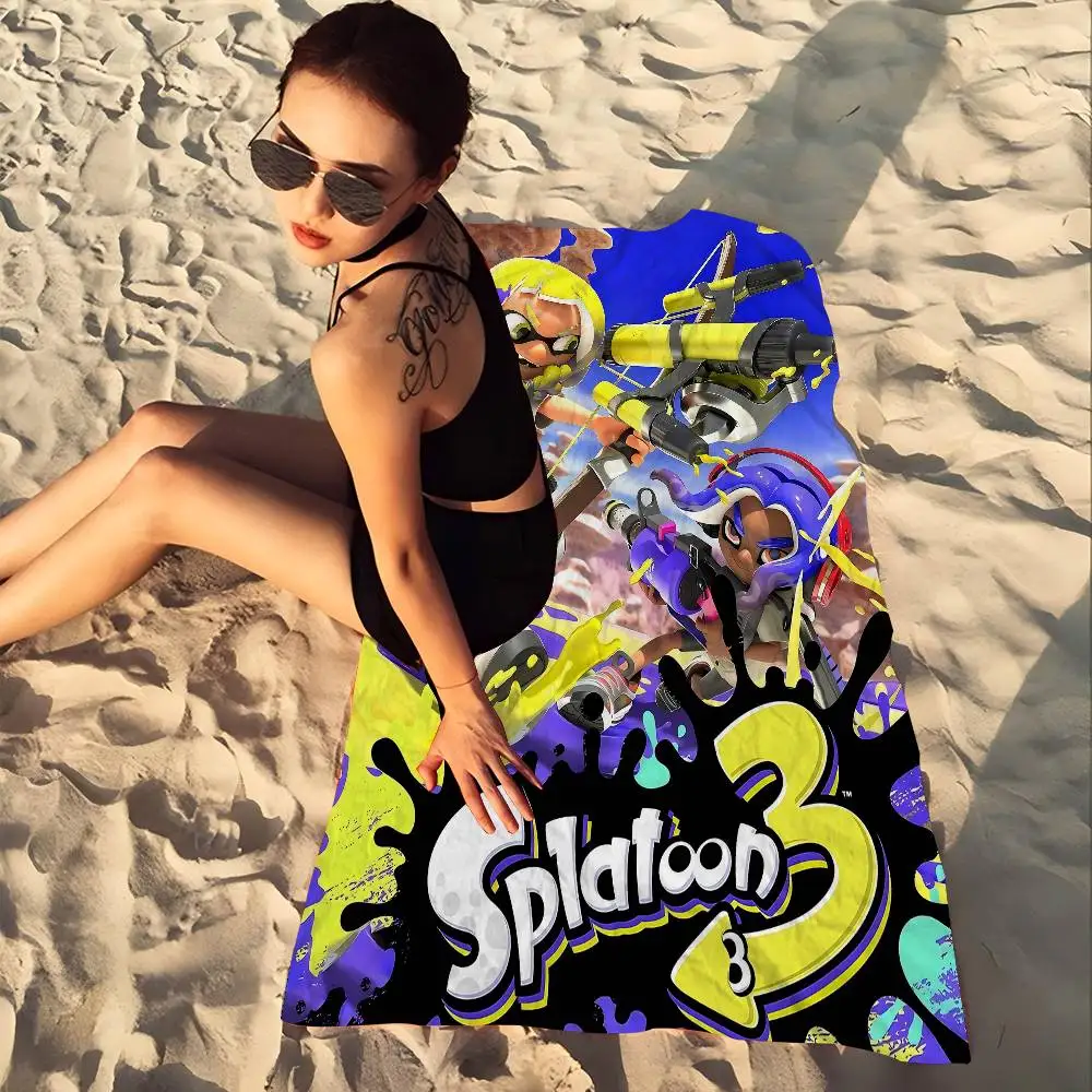 Game S-Splatoon Microfiber Beach Towel Absorbent Quick dry Soft Yoga Swimming Resort Mountain Climbing Towel