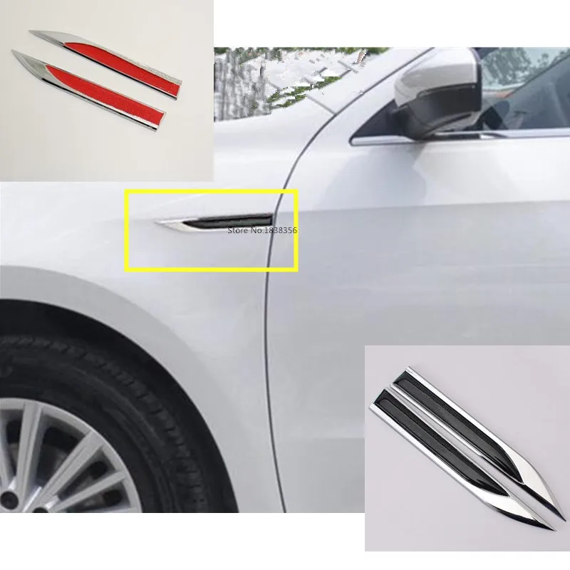 

For Honda FIT JAZZ 2014 2015 2016 2017 2018 2019 Fender Body Head Side Light Lamp Frame Stick ABS Chrome Cover Trim Panel 2PCs