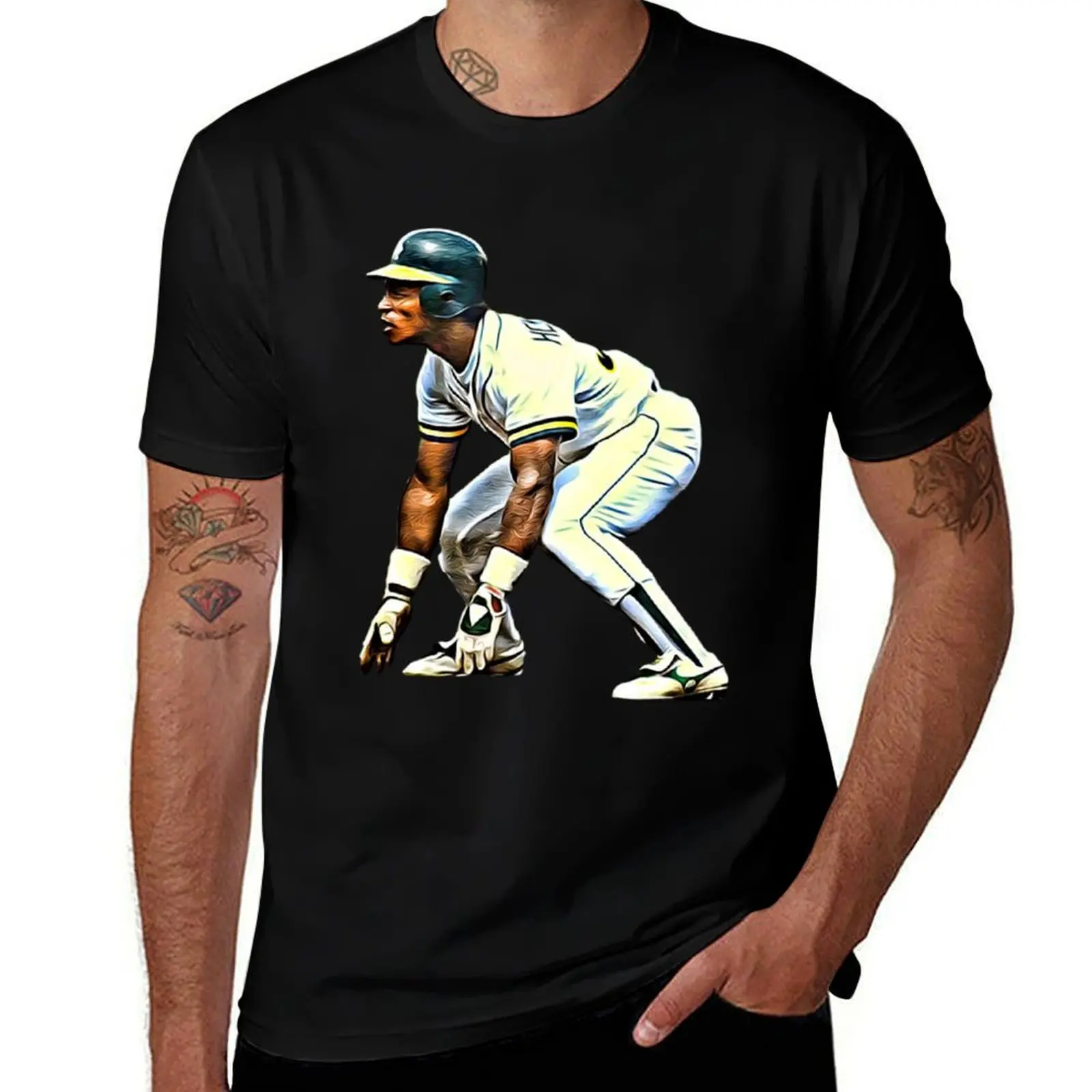 

Rickey Henderson The Man of Steal T-Shirt Performance Workout Short Sleeve Tee