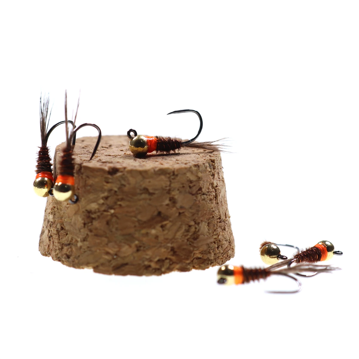 5 Stück # 12 # 14 # 16 Tungsten-Kugelkopf-Perdigon-Nymphen mit orangefarbenem Kragen, Euro Wet Nymph Fliegenfischen für Forelle, Grauforelle, Barsch, Angelköder – Detail 6